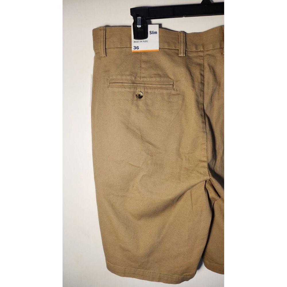 New Old Navy Shorts Mens 36 Ultimate Slim Built In Flex Khaki Chino Flat Front - Picture 3 of 8